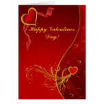 Carte de voeux heureuse de jour de Valentines