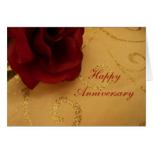 Carte de voeux heureuse de rose rouge d'anniversai