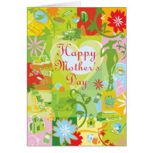 Carte de voeux heureuse du jour de mère