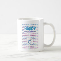 Carte de voeux heureuse tachetée de fiançailles mug à café