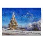 Carte de voeux hivernale d'arbre de Noël