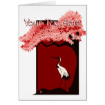 Carte de voeux japonaise de grue