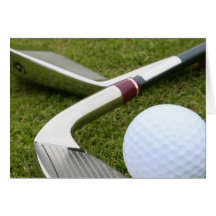 Carte de voeux jouante au golf