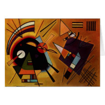 Carte de voeux noire et violette de Kandinsky