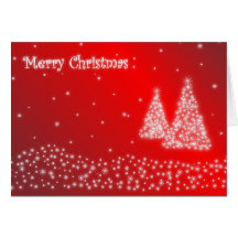 Carte de voeux rouge de Noël