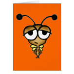 Carte de voeux somnolente d'insecte