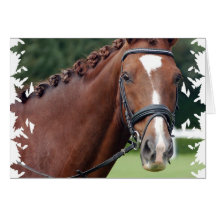 Carte de voeux tressée de crinière de cheval