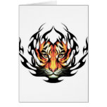 carte de voeux tribale de tatouage de tigre