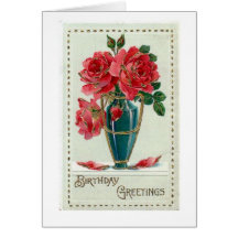 Carte de voeux vierge de roses de salutations d'an