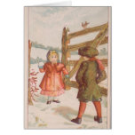 Carte de voeux vintage de carte postale