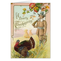 Carte de voeux vintage de thanksgiving