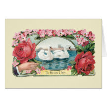 Carte de voeux vintage victorienne d'art