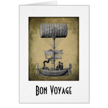 Carte de "voyage de fève" de dirigeable de Steampu
