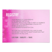 CARTE D'ENREGISTREMENT : : rose de fuschia d'aquar Faire-part Personnalisables