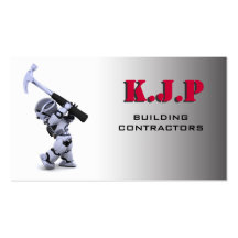 Carte d'entreprise de construction cartes de visite personnelles