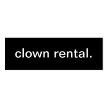 Carte d'entreprise de location de clown cartes de visite professionnelles