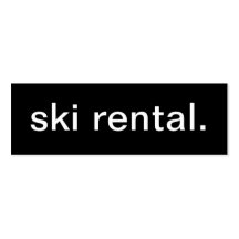 Carte d'entreprise de location de ski modèles de cartes de visite