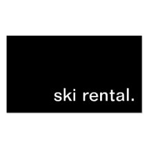 Carte d'entreprise de location de ski modèle de carte de visite