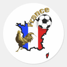 Carte des cadeaux de ballon de football de la Fran Autocollant