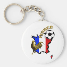 Carte des cadeaux de ballon de football de la Fran Porte-clés