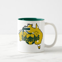 Carte des cadeaux du logo 2010 de l'Australie Socc Tasse