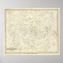 Carte des constellations 2 poster