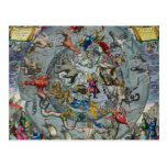 Carte des constellations du du nord carte postale