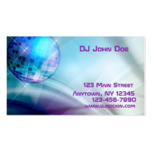Carte d'industrie musicale de boule de disco cartes de visite professionnelles