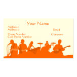 Carte d'industrie musicale - groupe de rock orange modèle de carte de visite