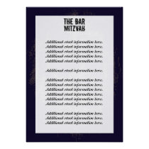 Carte d'information de Mitzvah de barre de groupe  invitations