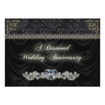 Carte d'invitation d'anniversaire de noces de diam