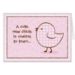 Carte d'invitation de baby shower de poussin de gu