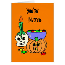 Carte d'invitation de Halloween