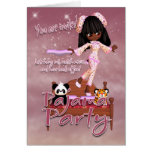 Carte d'invitation de partie de pyjama