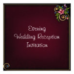 Carte d'invitation de réception de mariage de soir