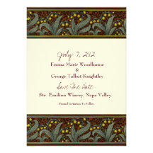 Carte d'invitation du muguet de Nouveau d'art