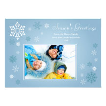 Carte dispersée de vacances de flocons de neige (b invitations personnalisées