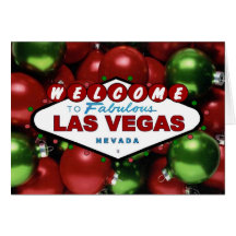 Carte d'ornement de Joyeux Noël de Las Vegas