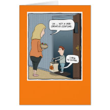Carte drôle de Halloween : Le costume