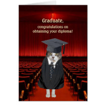 Carte drôle personnalisable d'obtention du diplôme cartes