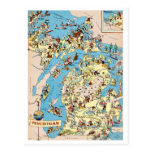 Carte drôle vintage du Michigan Cartes Postales