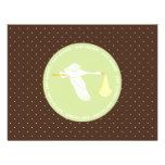 Carte du baby shower RSVP - frontière de Brown Invitations Personnalisées