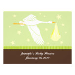 Carte du baby shower RSVP - vert et Brown Bristol Personnalisé