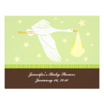 Carte du baby shower RSVP - vert et points de Brow Faire-parts