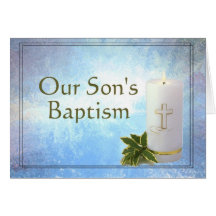 Carte du baptême de notre fils