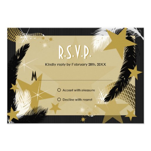Carte du charme RSVP de Hollywood Invitations