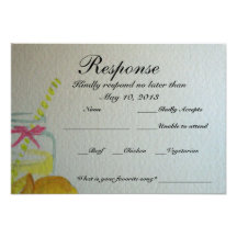 Carte du faire-part de mariage RSVP de pot de maço