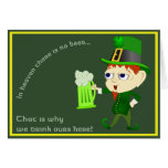 Carte du jour de St Patrick de bière de lutin