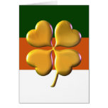 carte du jour de St Patrick irlandais de drapeau d cartes