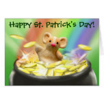 Carte du jour de St Patrick mignon de souris